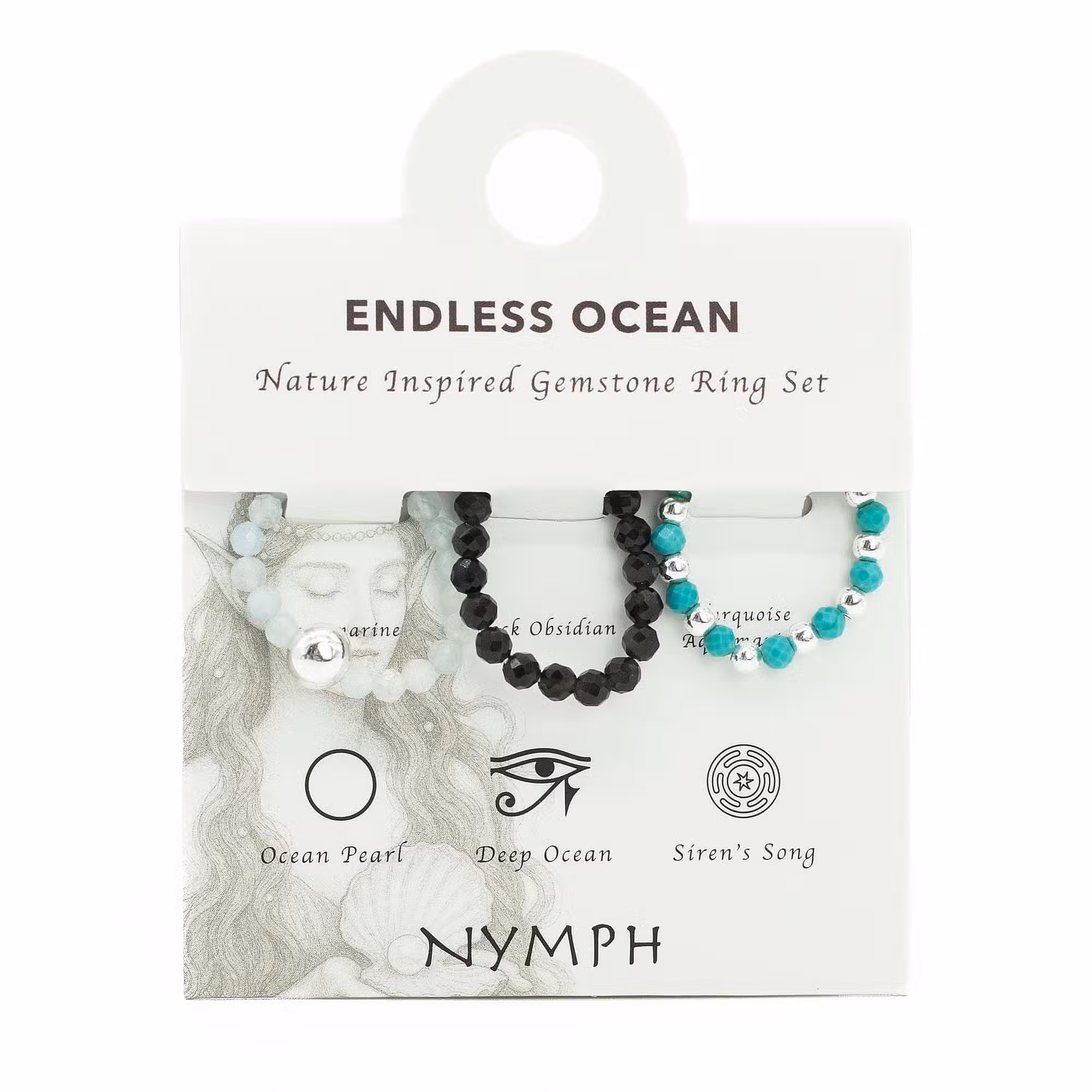 "Nymph" Stone Ring Set – Endless Ocean