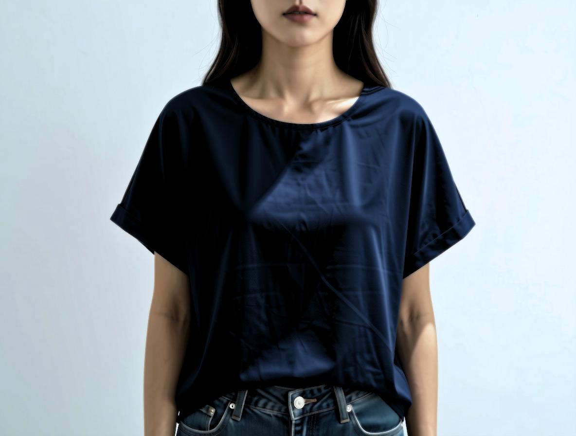 Women's blouse in navy blue